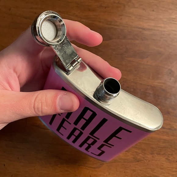 Spencer's Dining Rare Spencers Pink Male Tears 6oz Flask Stainless Steel Poshmark